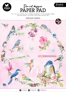 Studio Light Essentials Die-Cut Paper Pad 11.5"X8" 32/Pkg -  Spring Birds