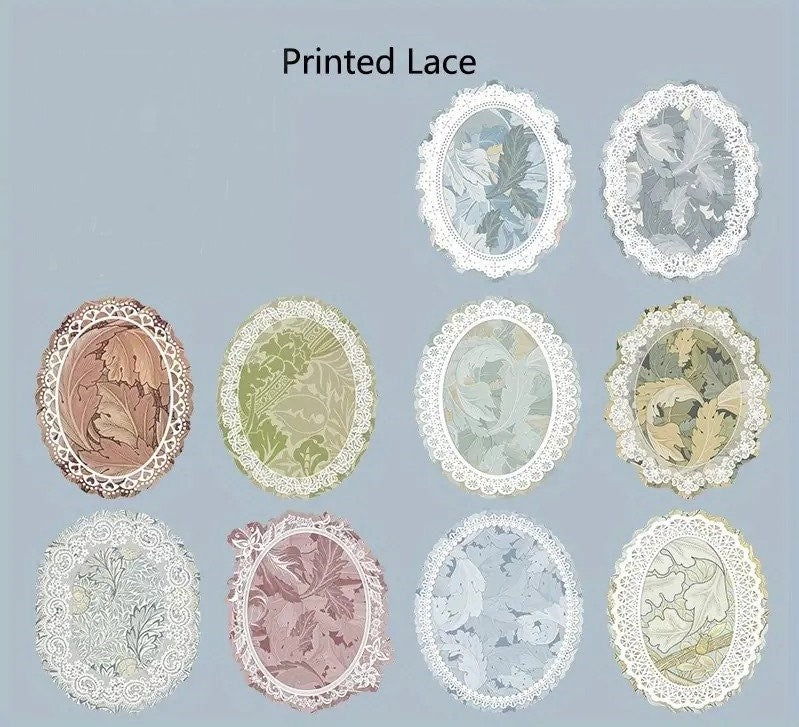 Dovecraft Curiosity Corner Paper Lace Doilies COLORED DOILY 40 pc