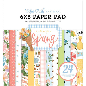 Echo Park Double-Sided Spring Paper Pad 6"X6" 24/Pkg
