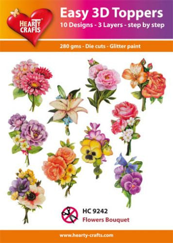 Easy 3D Die-Cut Toppers - Flowers Bouquet