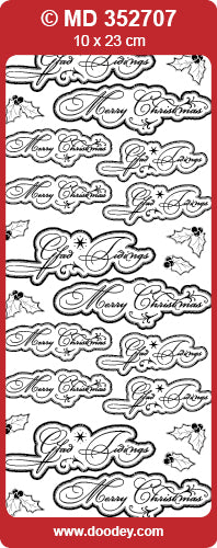 Doodey Deco Peel-Off Sticker - Glad Tidings/Merry Christmas