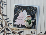 Little Birdie Christmas Glitter Embellishment 6/Pkg - Snowman Glitz