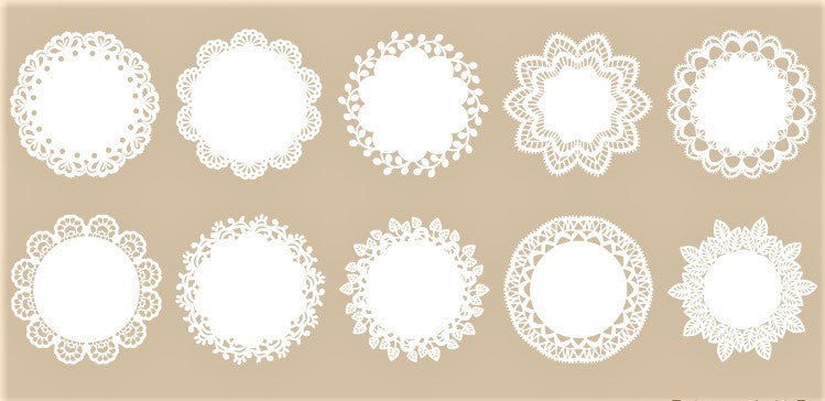 Tim&Lin White Lace Paper Doilies - 4 inch Round Paper Doilies - Dispos –  SHANULKA Home Decor