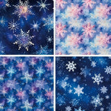 Frozen Winter Snowflake Single-Sided Paper Pack 6"X6" 24/Pkg