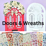 Hunkydory Fancy Front Door DL Card Blanks & Foiled Wreaths Bundle