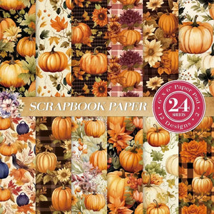 Harvest Pumpkin Single-Sided Paper Pack 6"X6" 24/Pkg