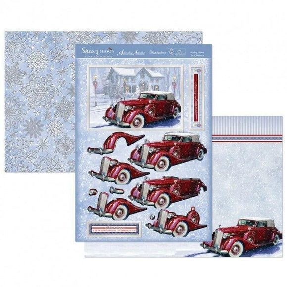 Hunkydory Snowy Season Luxury Card Collection - Driving home for Christmas