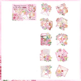 Flowers & Envelopes Clear Stickers - 20pcs - 5 varieties