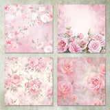 Valentine Roses Paper Pack 6"X6" 12/Pkg