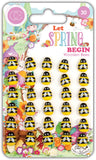 Craft Consortium Laser-Cut Adhesive Wooden Shapes 30/Pkg - Let Spring Begin Bees