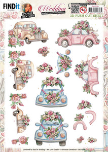 Find It Trading Yvonne Creations Punchout Sheet - Wedding - Wedding Cars