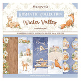 Stamperia Double-Sided Paper Pad 8"x8" + Die-Cut Chip Board Combo- Winter Valley