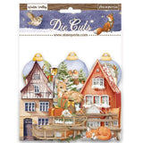 Stamperia Double-Sided Paper Pad 8"x8" + Die-Cut Chip Board Combo- Winter Valley