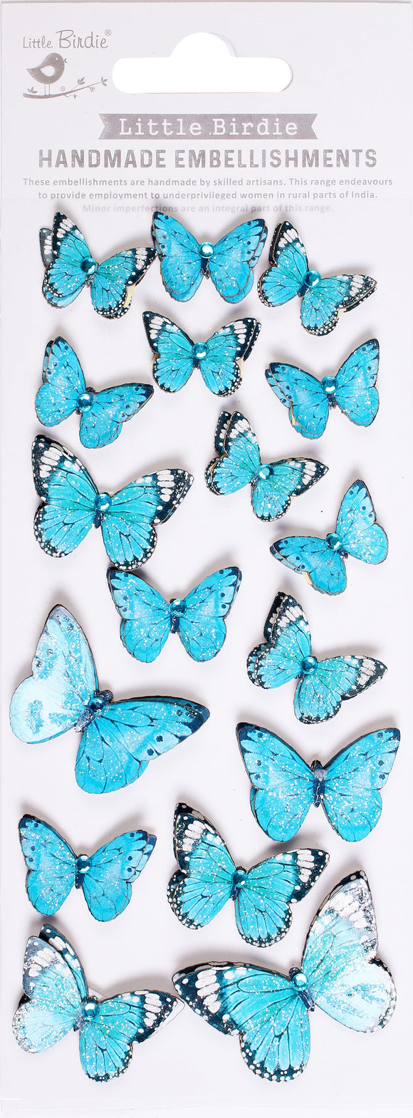 Little Birdie 3D Sticker Embellishment 17/Pkg - Beautiful Butterflies