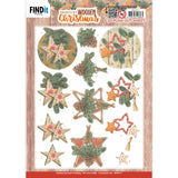 Find It Trading Jeanine's Art 3D Push Out Sheet - Wooden Stars, Wooden Christmas
