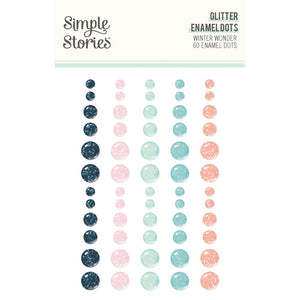 Winter Wonder Glitter Enamel Dots Embellishments