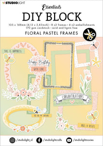 Studio Light Die-Cut Pad, 24 sheets, Floral Pastel Frames