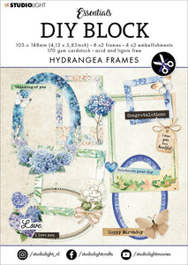 Studio Light Die-Cut Pad, 24 sheets, Hydrangea Frames