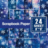 Frozen Winter Snowflake Single-Sided Paper Pack 6"X6" 24/Pkg