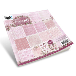 Find It Trading Amy Design Paper Pack 8"X8" 18/Pkg - Pink Florals