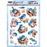 Find It Trading Berries Beauties Combo Pack 8"X8" - Happy Blue Birds