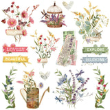 Simple Stories Double-Sided Paper & Ephemera Combo Pack - Simple Vintage Meadow Flowers