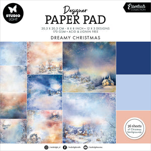 Studio Light Essentials Paper Pad 8"X8" 36/Pkg - Dreamy Christmas