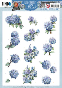 Find It Trading Yvonne Creations 3D Punchout Sheet - Hydrangea, Blooming Blue