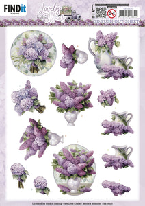 Find It Trading Berries Beauties 3D Push Out Sheet - Lovely Bouquets, Lovely Lilacs