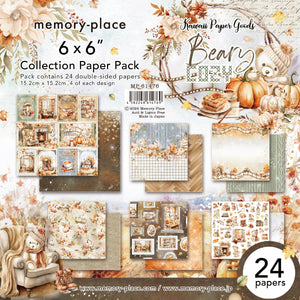 Memory Place Double-Sided Paper Pack 6"X6" 24/Pkg - Beary Cozy