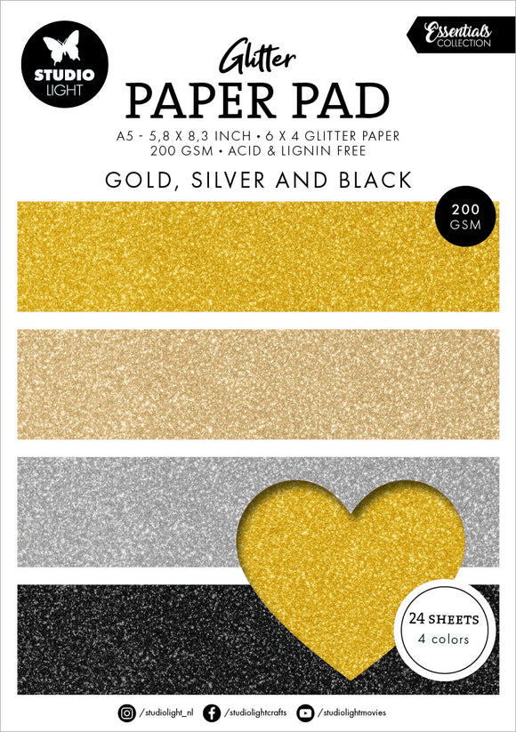 Studio Light Essentials Glitter Paper Pad 5.86