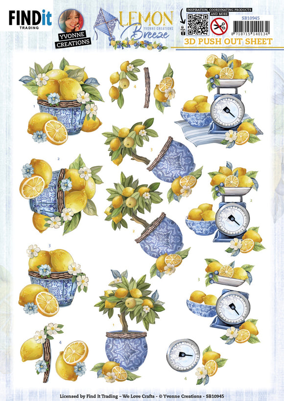 Find It Trading Yvonne Creations 3D Punchout Sheet - Lemon Tree, Lemon Breeze