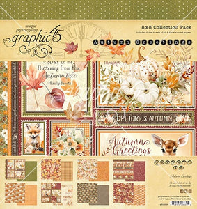 Graphic 45 Collection Pack 8"X8"- Autumn Greetings