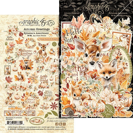 Graphic 45 Ephemera Set - Autumn Greetings