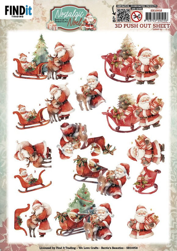 Find It Trading Berries Beauties Punchout Sheet  - Nostalgic Sleigh, Nostalgic Noel