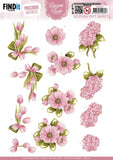 Find It Precious Marieke Punchout Sheet - Bright Pink, Blossom Blush