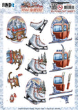 Find It Trading Amy Design 3D Punchout Sheet - Winter Sports, Hygge Harmony