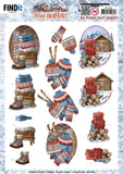 Find It Trading Amy Design 3D Punchout Sheet - Mountain Hut, Hygge Harmony