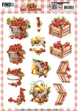 Find It Trading Berries Beauties Push Out Sheet - Strawberries In A Basket, Sweet Strawberries