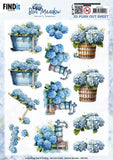 Find It Trading Berries Beauties Push Out Sheet - Water Pump, Blue Meadow