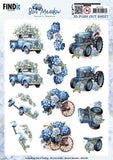 Find It Trading Berries Beauties Push Out Sheet - Transport, Blue Meadow