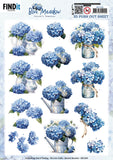 Find It Trading Berries Beauties Push Out Sheet - Vase, Blue Meadow