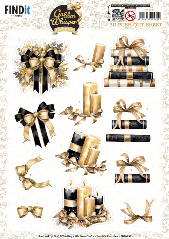 Find It Trading Berries Beauties Push Out Sheet - Bow, Golden Whisper