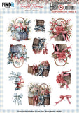 Find It Trading Berries Beauties Push Out Sheet - Basket, Frosted Florals