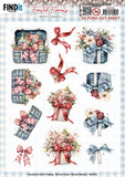 Find It Trading Berries Beauties Push Out Sheet - Bow, Frosted Florals