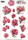 Find It Trading Berries Beauties Push Out Sheet - Floral Elegance/Romantic Roses