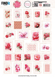 Find It Trading Berries Beauties Push Out Sheet - Floral Elegance/Postage Stamps
