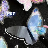 Clear Acetate Butterfly Stickers - 20pcs - 2 varieties