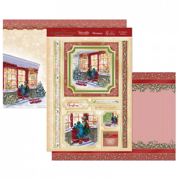 Hunkydory Luxury Topper Collection - Classic Christmas/All I want for Christmas
