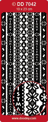 Doodey Peel-Off Deco Sticker - Christmas Star border